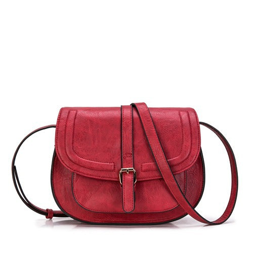 Atelier Sacrum Retro Saddle Versatile Vegan Leather Shoulder Messenger Bag for Women