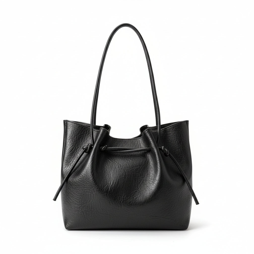 Atelier Sacrum Retro-Inspired Vegan Leather Shoulder Tote Bag for Work – Urban Minimalist Design