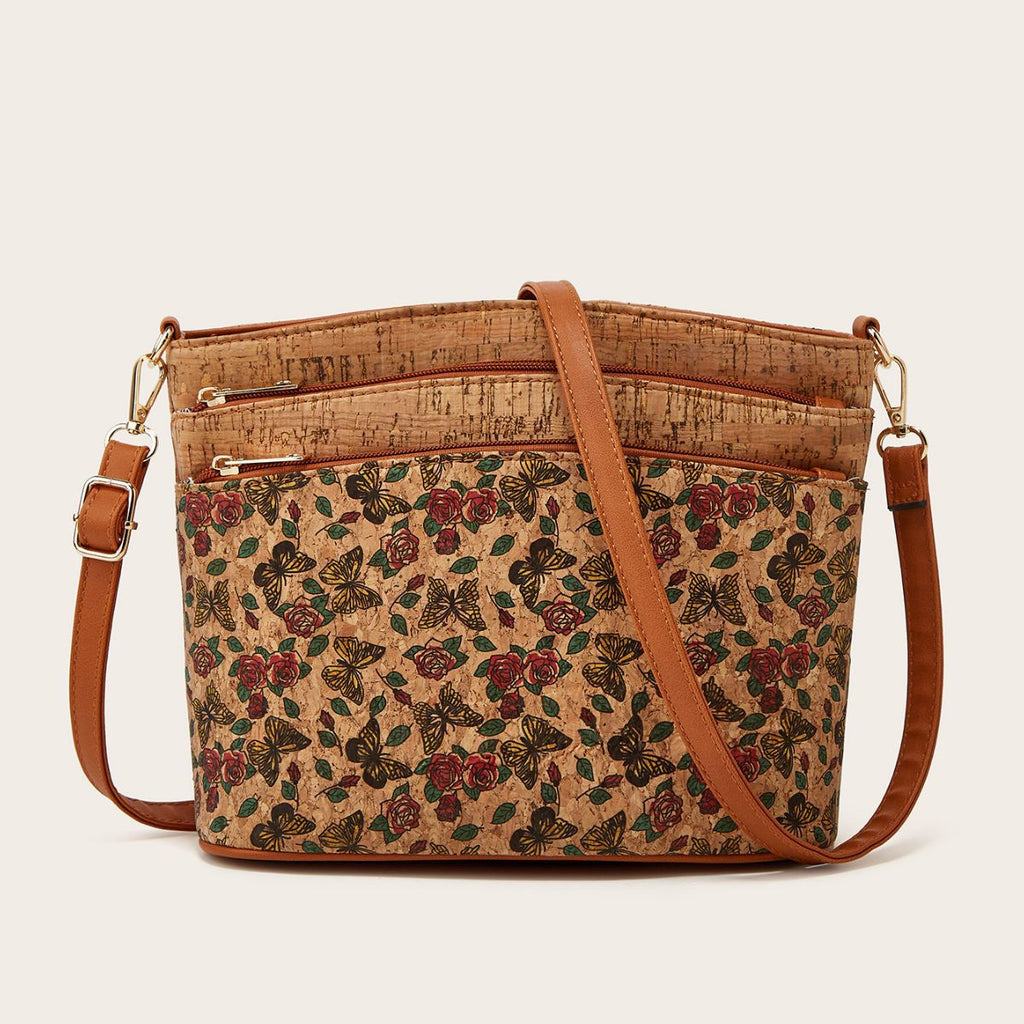 Atelier Sacrum Retro Tree Pattern Vegan Leather Shoulder Messenger Bag