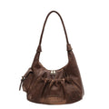 Atelier Sacrum Retro-Style Vegan Leather Shoulder Bag in Brown, Black, and Khaki