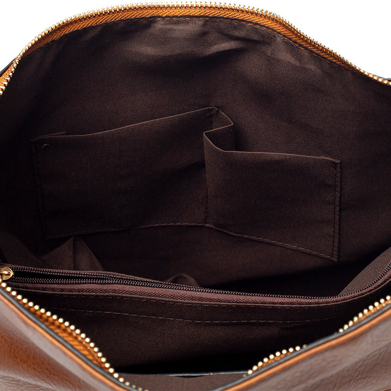 Large Vegan Leather Hobo Shoulder Bag – Commuting Crossbody Tote