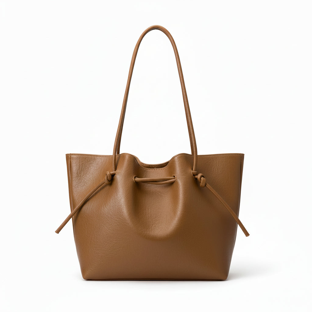 Atelier Sacrum Retro-Inspired Vegan Leather Shoulder Tote Bag for Work – Urban Minimalist Design
