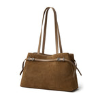Minimal Leather Shoulder Bag – Soft Structured Tote