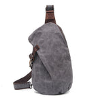 Atelier Sacrum Retro-Style Men's Shoulder Chest Bag in Premium Canvas with Magnetic Closure