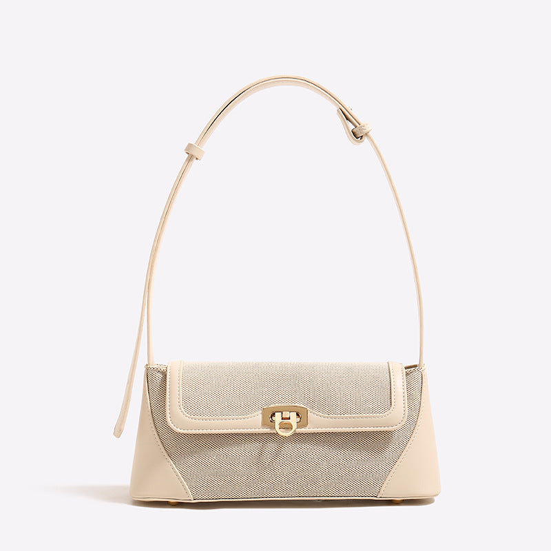 Atelier Sacrum Vegan Leather One-Shoulder Women's Bag with Elegant Contrast Colors