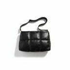 Quilted Vegan Leather Shoulder Bag – Medium Flap Messenger Bag