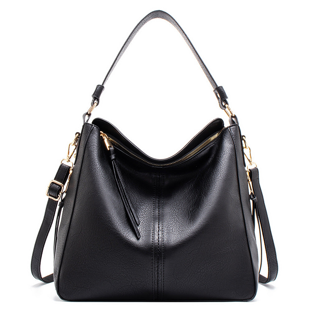 Large Vegan Leather Hobo Shoulder Bag – Commuting Crossbody Tote