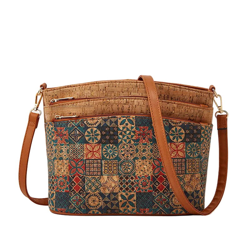 Atelier Sacrum Retro Tree Pattern Vegan Leather Shoulder Messenger Bag