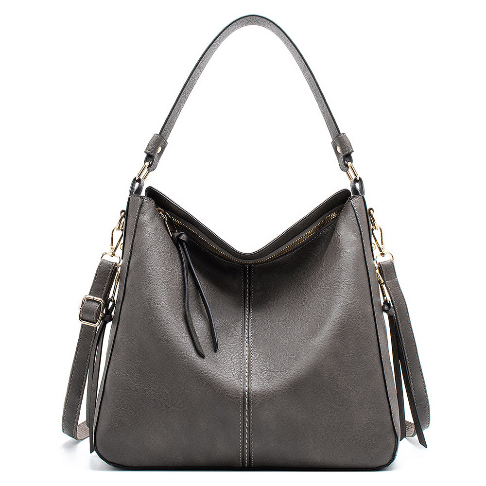Large Vegan Leather Hobo Shoulder Bag – Commuting Crossbody Tote