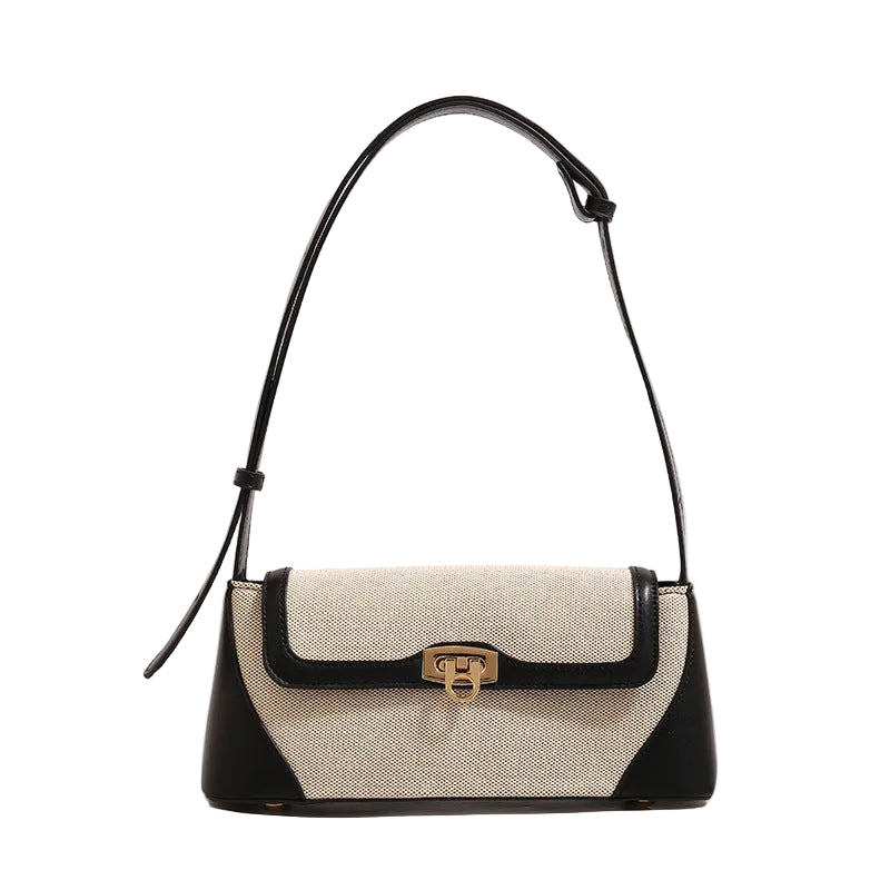 Atelier Sacrum Vegan Leather One-Shoulder Women's Bag with Elegant Contrast Colors