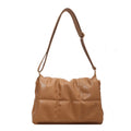Quilted Vegan Leather Shoulder Bag – Medium Flap Messenger Bag