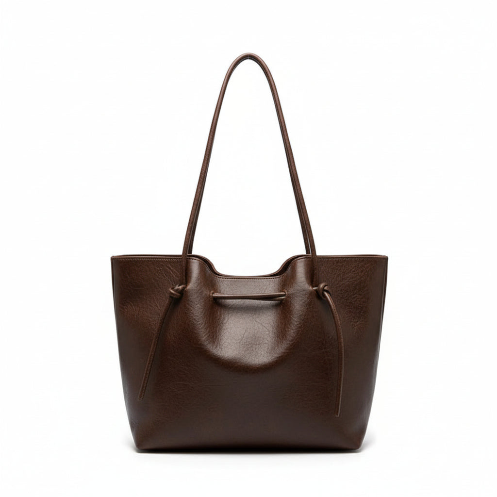 Atelier Sacrum Retro-Inspired Vegan Leather Shoulder Tote Bag for Work – Urban Minimalist Design