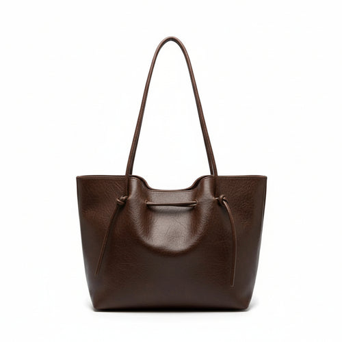 Atelier Sacrum Retro-Inspired Vegan Leather Shoulder Tote Bag for Work – Urban Minimalist Design