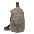 Atelier Sacrum Retro-Style Men's Shoulder Chest Bag in Premium Canvas with Magnetic Closure