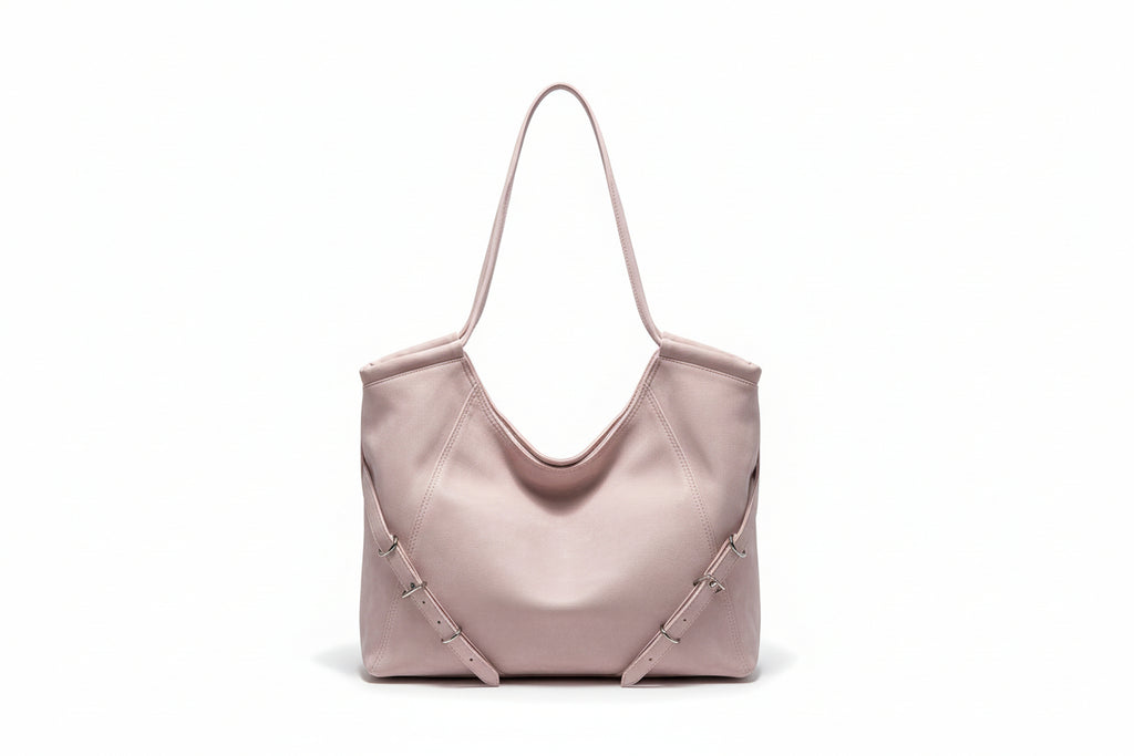 Retro-Inspired Large Capacity Casual Shoulder Bag in Soft Vegan Leather