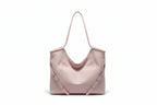 Retro-Inspired Large Capacity Casual Shoulder Bag in Soft Vegan Leather