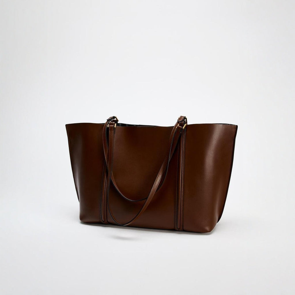 Atelier Sacrum Retro Large Capacity Vegan Leather One-Shoulder Work and Commuting Bag