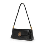 All-Match Retro Textured Shoulder Bag in Vegan Leather with Sandwich Pocket