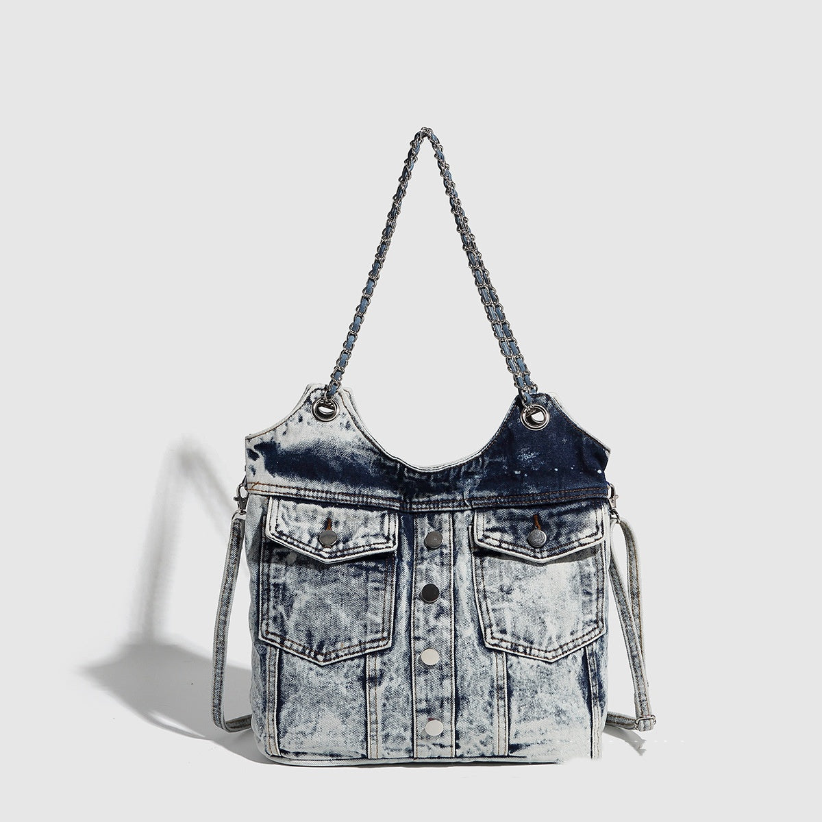 Sacrum Denim Shoulder Bag – Retro Jean Underarm Bag