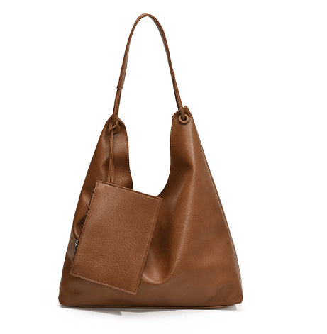 Hobo Tote — Soft Vegan Leather Shoulder Bag