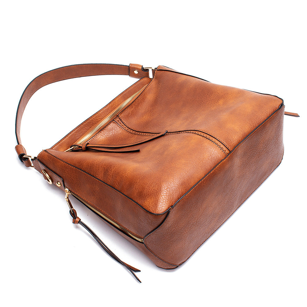 Large Vegan Leather Hobo Shoulder Bag – Commuting Crossbody Tote