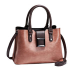 Large Vegan Leather Crossbody Bag – Buckle Shoulder Handbag
