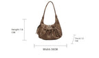 Atelier Sacrum Retro-Style Vegan Leather Shoulder Bag in Brown, Black, and Khaki