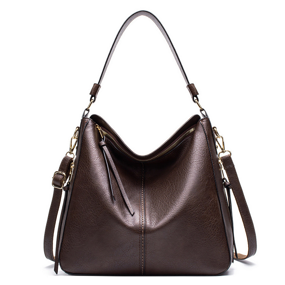 Large Vegan Leather Hobo Shoulder Bag – Commuting Crossbody Tote