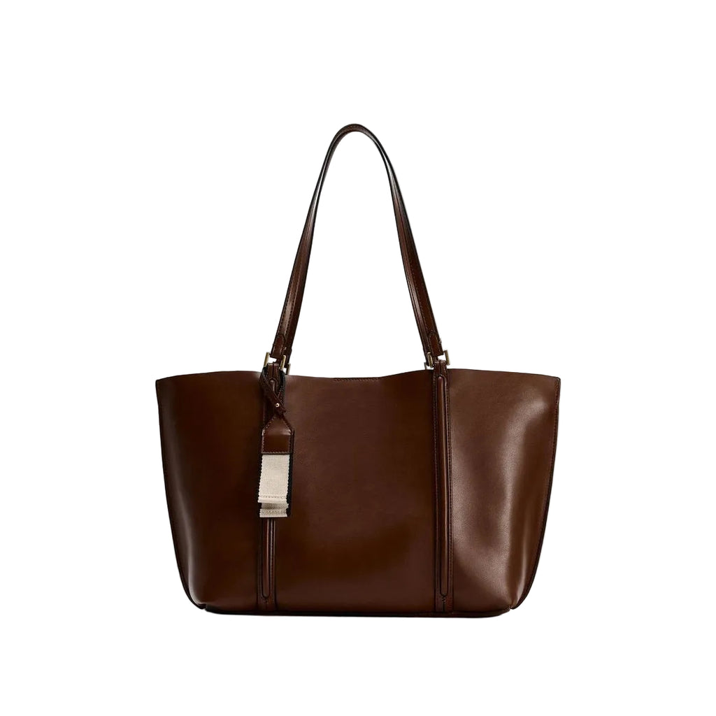 Atelier Sacrum Retro Large Capacity Vegan Leather One-Shoulder Work and Commuting Bag
