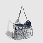 Sacrum Denim Shoulder Bag – Retro Jean Underarm Bag