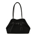 Retro Frosted Vegan Leather Tote Bag Large Capacity Shoulder Bag