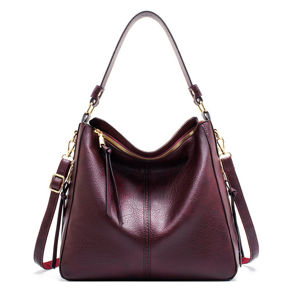 Large Vegan Leather Hobo Shoulder Bag – Commuting Crossbody Tote