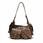 Atelier Sacrum New Retro Biker Style Vegan Leather Shoulder Underarm Bag