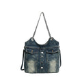 Sacrum Denim Shoulder Bag – Retro Jean Underarm Bag
